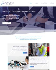 Aurora Forensics web design